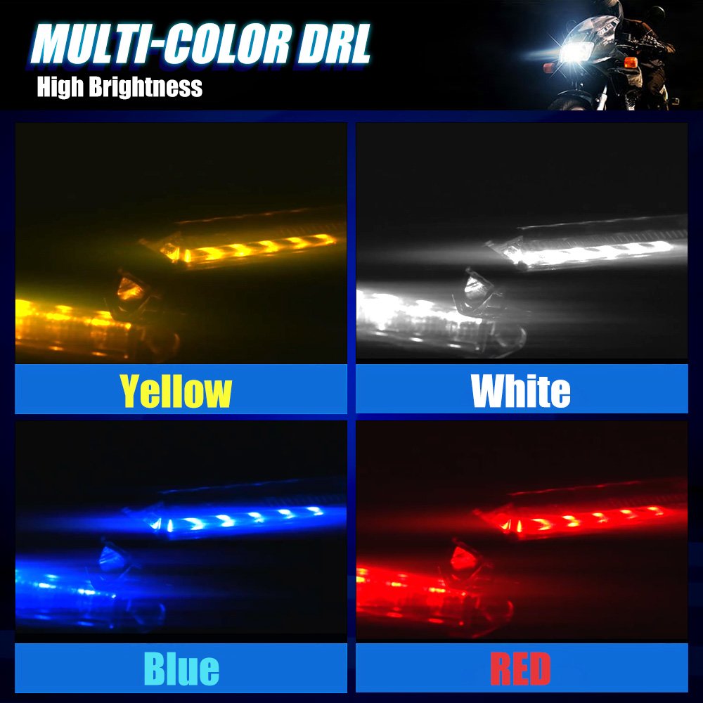 YAYE Motorcycle Turn Indicator Signal Light Motorcycle Brake Flashing DC12V Dynamic Yellow Fixing Lamp Blue Red White