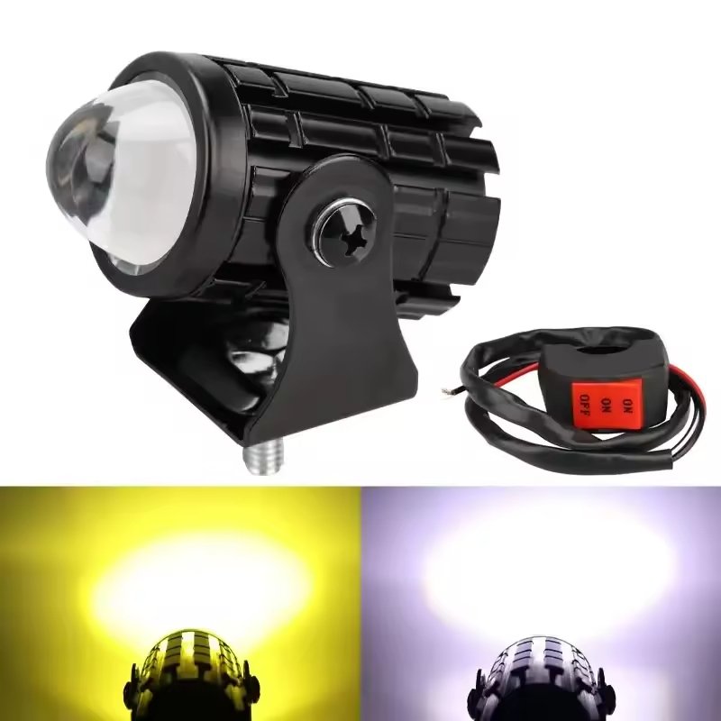 Casco Para Moto Mini Driving Lighting System Accessories 12V-80V Motorbike/Ebike LED Bulbs 12W Spot Headlight Fog Lamp