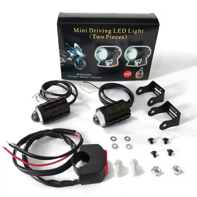 Casco Para Moto Mini Driving Lighting System Accessories 12V-80V Motorbike/Ebike LED Bulbs 12W Spot Headlight Fog Lamp