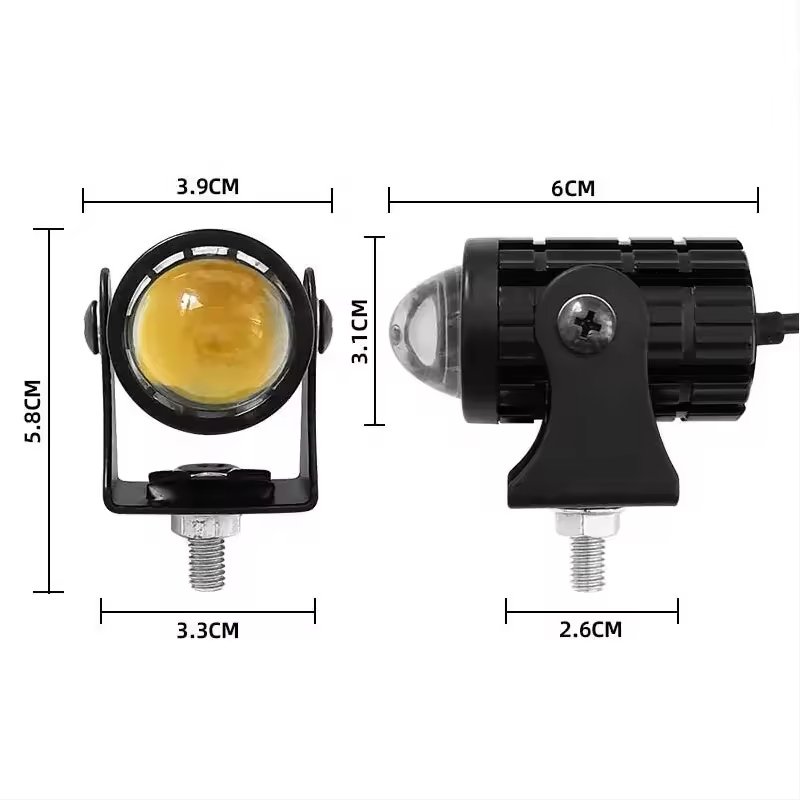 Casco Para Moto Mini Driving Lighting System Accessories 12V-80V Motorbike/Ebike LED Bulbs 12W Spot Headlight Fog Lamp