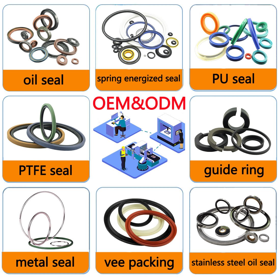 National Brand Tractor Oil Seal TC/TB/KC/VC/SC/VG/TGY/VGI/CR NBR/FKM High Quality Seals