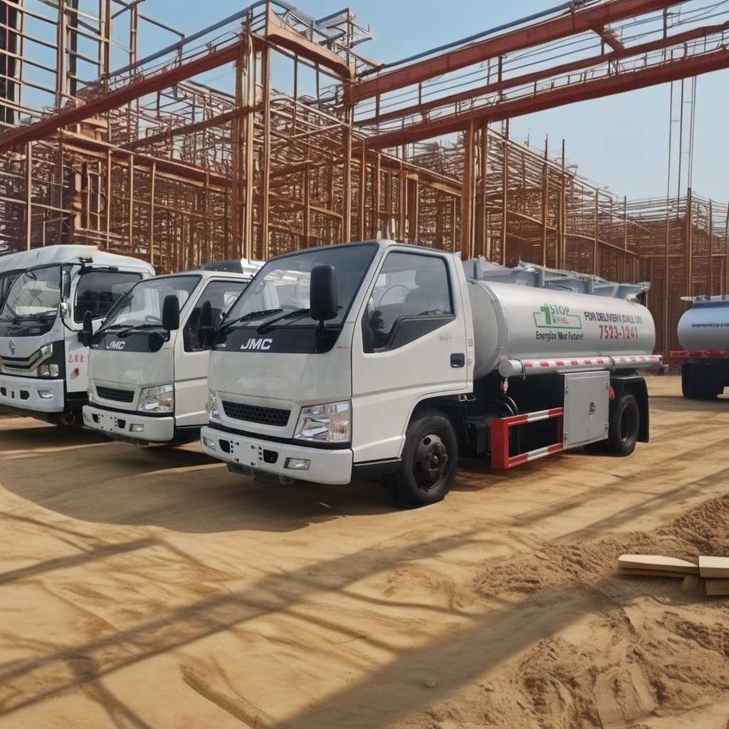 JMC LHD Mini High Quality Fuel Dispenser Truck 4000L-5000L Bowser New Manual 4x2 Drive with 1000-1200 Gallon Storage 6 Tyres