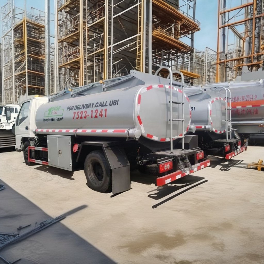 JMC LHD Mini High Quality Fuel Dispenser Truck 4000L-5000L Bowser New Manual 4x2 Drive with 1000-1200 Gallon Storage 6 Tyres