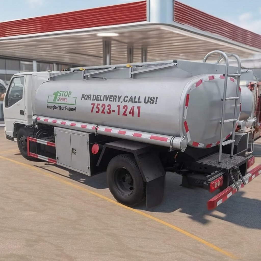 JMC LHD Mini High Quality Fuel Dispenser Truck 4000L-5000L Bowser New Manual 4x2 Drive with 1000-1200 Gallon Storage 6 Tyres