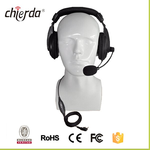 Professional Noise Cancelling Helmet Two Way Radio Aviation Headset with Mic