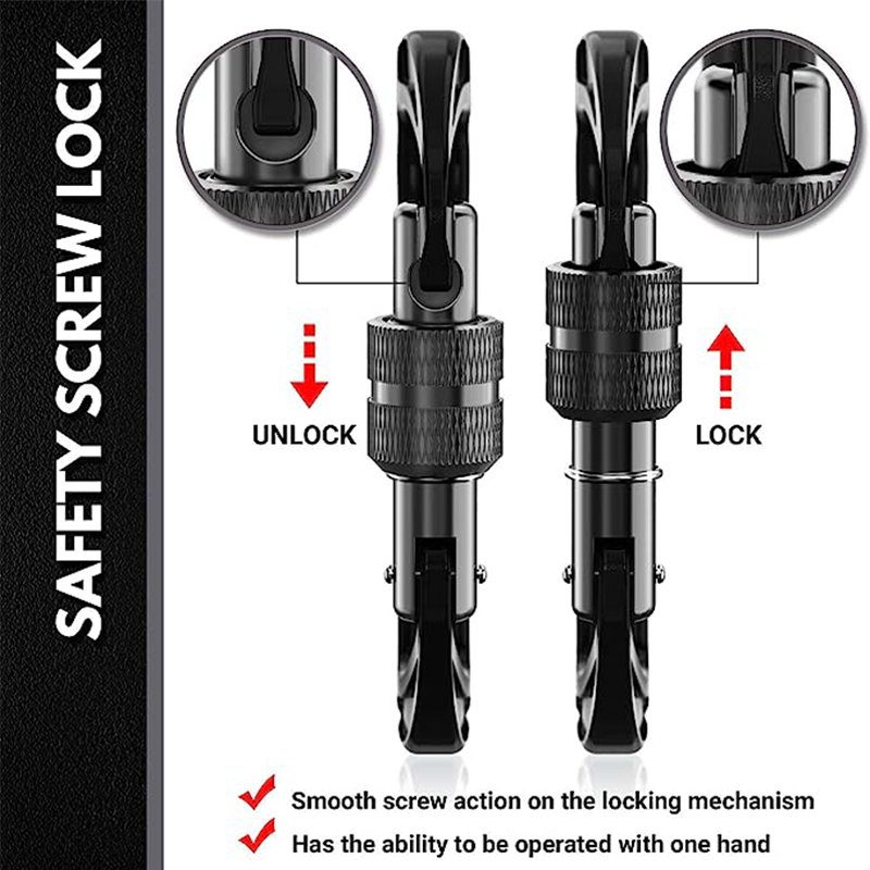 Heavy Duty 1200kg 7075 Aviation Aluminum 12KN Climbing Carabiner 7075 Aviation Aluminum Safety Lock Buckle