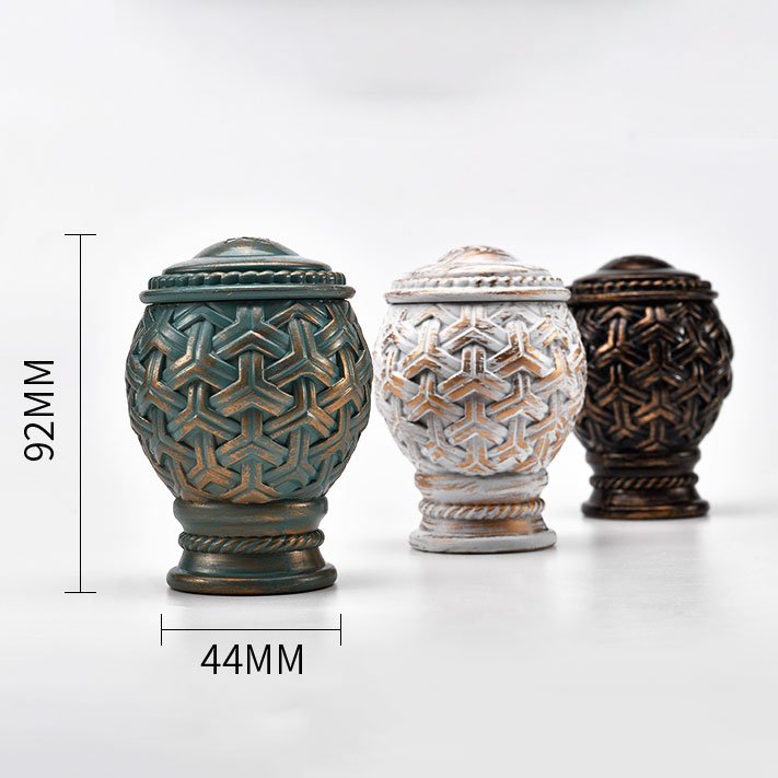 Classical Antique Craft Rust-proof Curtain Rods Pole and Finial Accessories