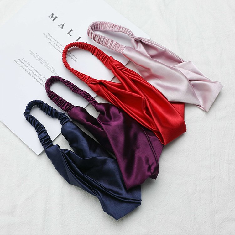 Wisted Head Wrap Knotted Hair Band Satin Headband Silk Headbands for Women