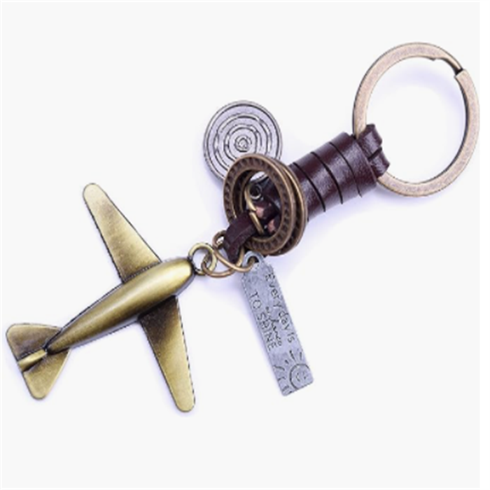 High Quality Souvenir Gift Mini Aviation Plane Accessories 3D Custom Aircraft Airplane Metal Airplane Key Chain