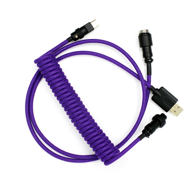 Custom Braiding Double Sleeved Cable with Type C Micro Usb Xlr Usb GX16 for Mechanical Gaming Keyboard Accessories