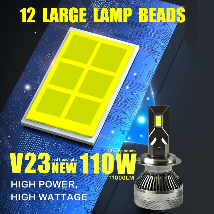 V23 H11 LED Headlights 9012 Car Bulb 6400Lm 9007 9006 60W Auto Car Accessories Lamps