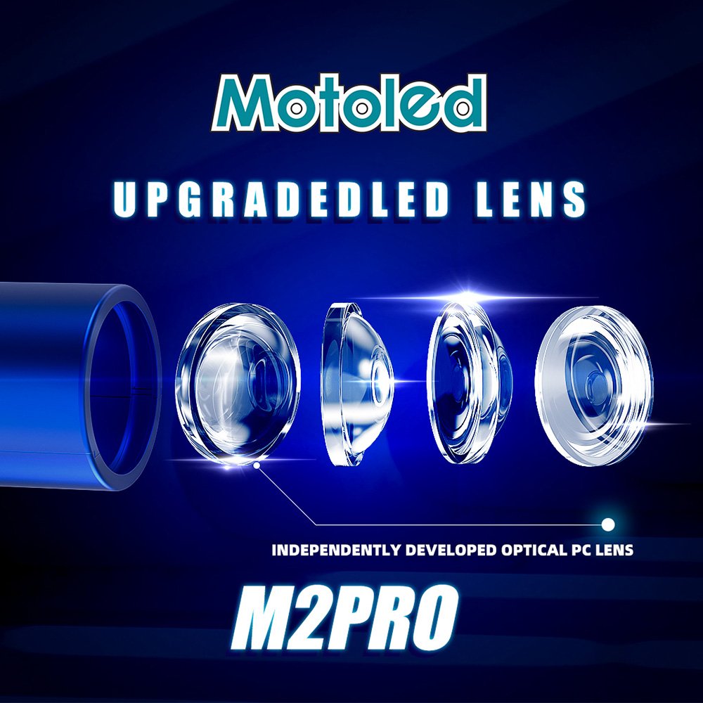 Motoled P15D Mini Motorcycle Scooter Led Front Headlight Bulb CSP Laser Dual Projector Laser Cooling Fan for Universal Vehicle