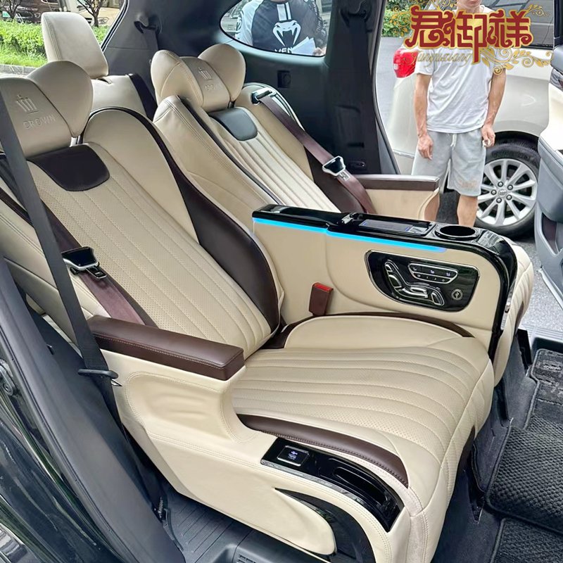 Aviation Seat SUV Land Cruiser Prado Multi Functional Electric Intelligent Leather Car Rear Seat Comfortable Leather Car Seat