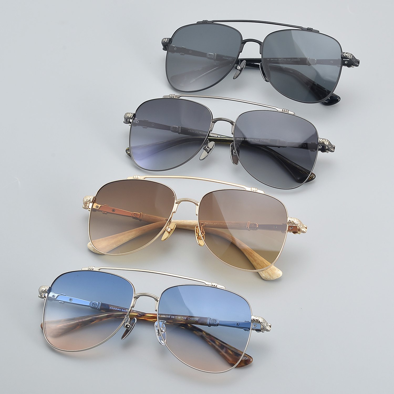 Unisex Retro Sunglasses Luxury Brand CH8058 Titanium Successful Men and Women Beach Outdoor UV400 Climbing Shades Sun Glasses