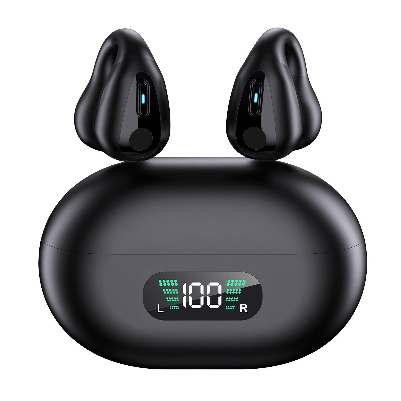 2023 New Product air Conduction Earphones BT V5.3 Bone Conduction Earphones Q80 Gaming Earphones Clip-one Retractable Headset