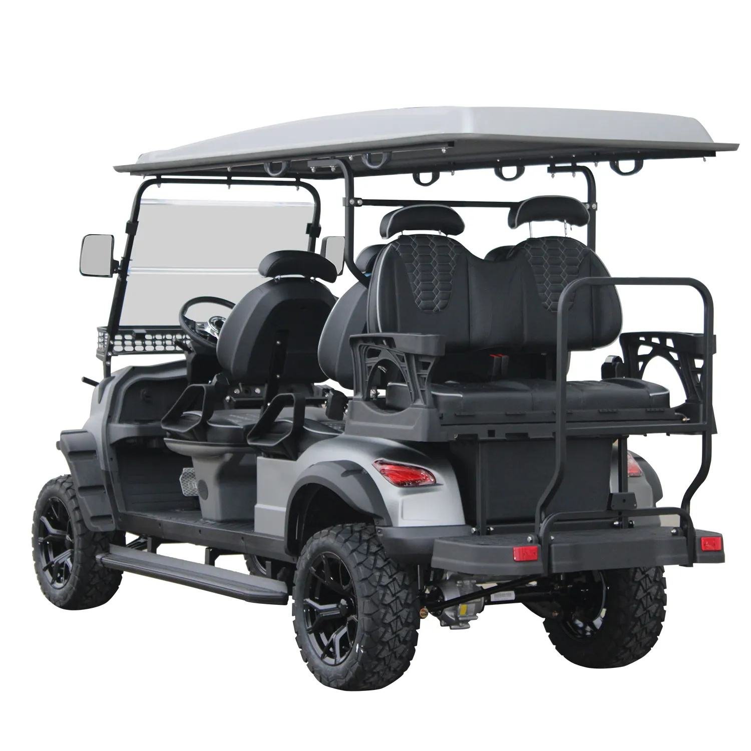 Electric Golf Cart 4+2 Seater Quality Mobility Scooter Long Range Off-Road Hunting Vehicle