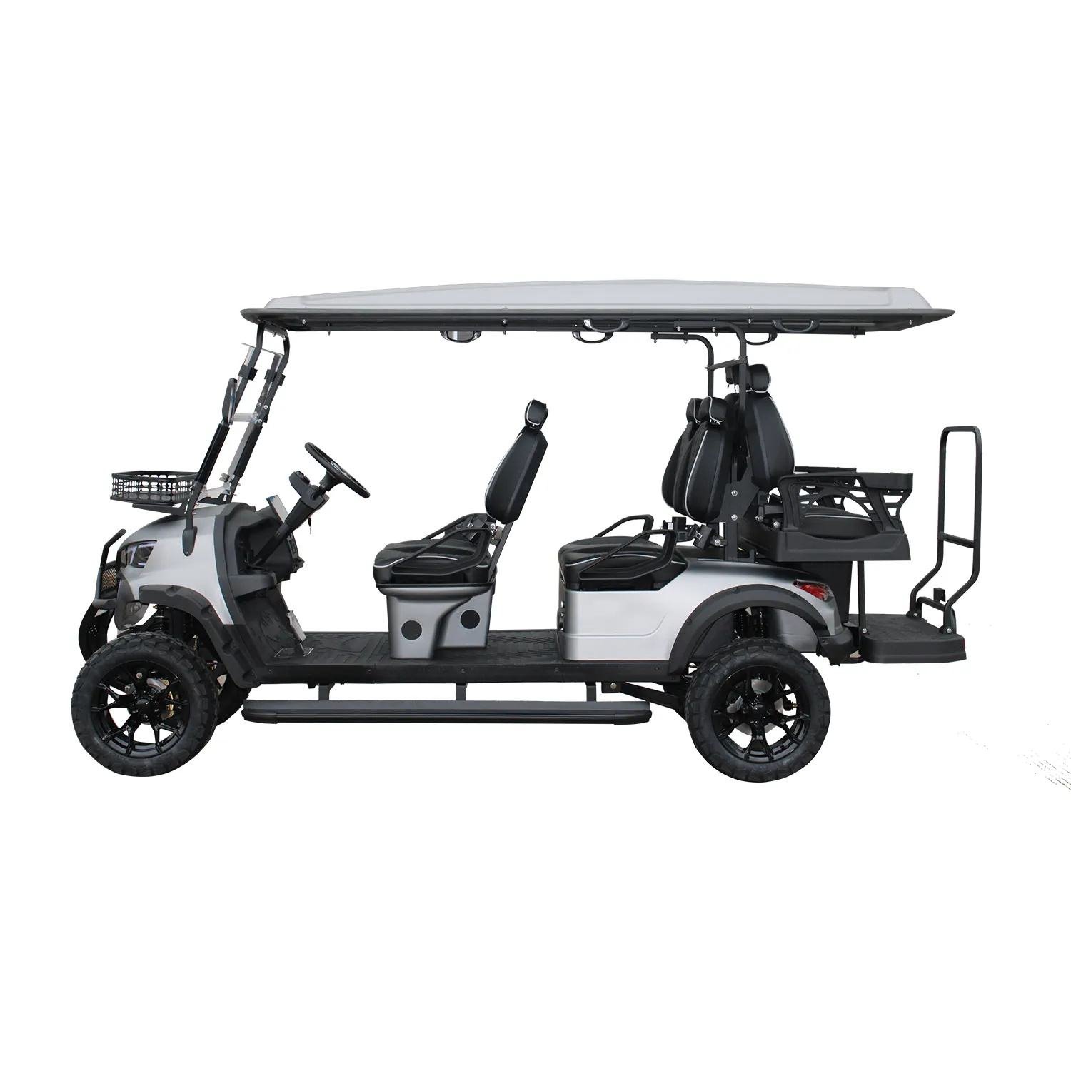 Electric Golf Cart 4+2 Seater Quality Mobility Scooter Long Range Off-Road Hunting Vehicle