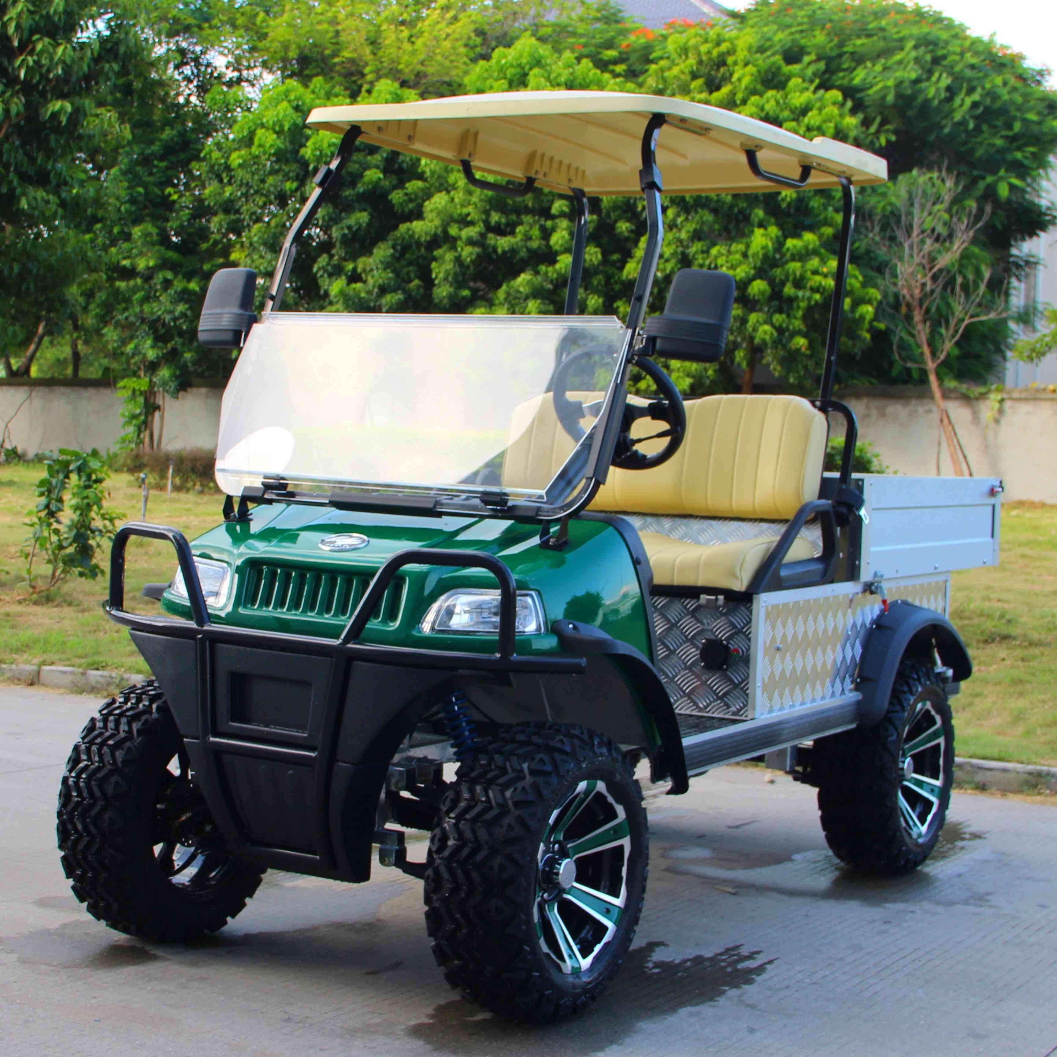 HDK Evolution Lithium 48V Buggy Trolley Utility Vehicle with Cargo Box Mini Truck Car For Sale Electric Golf Cart UTV