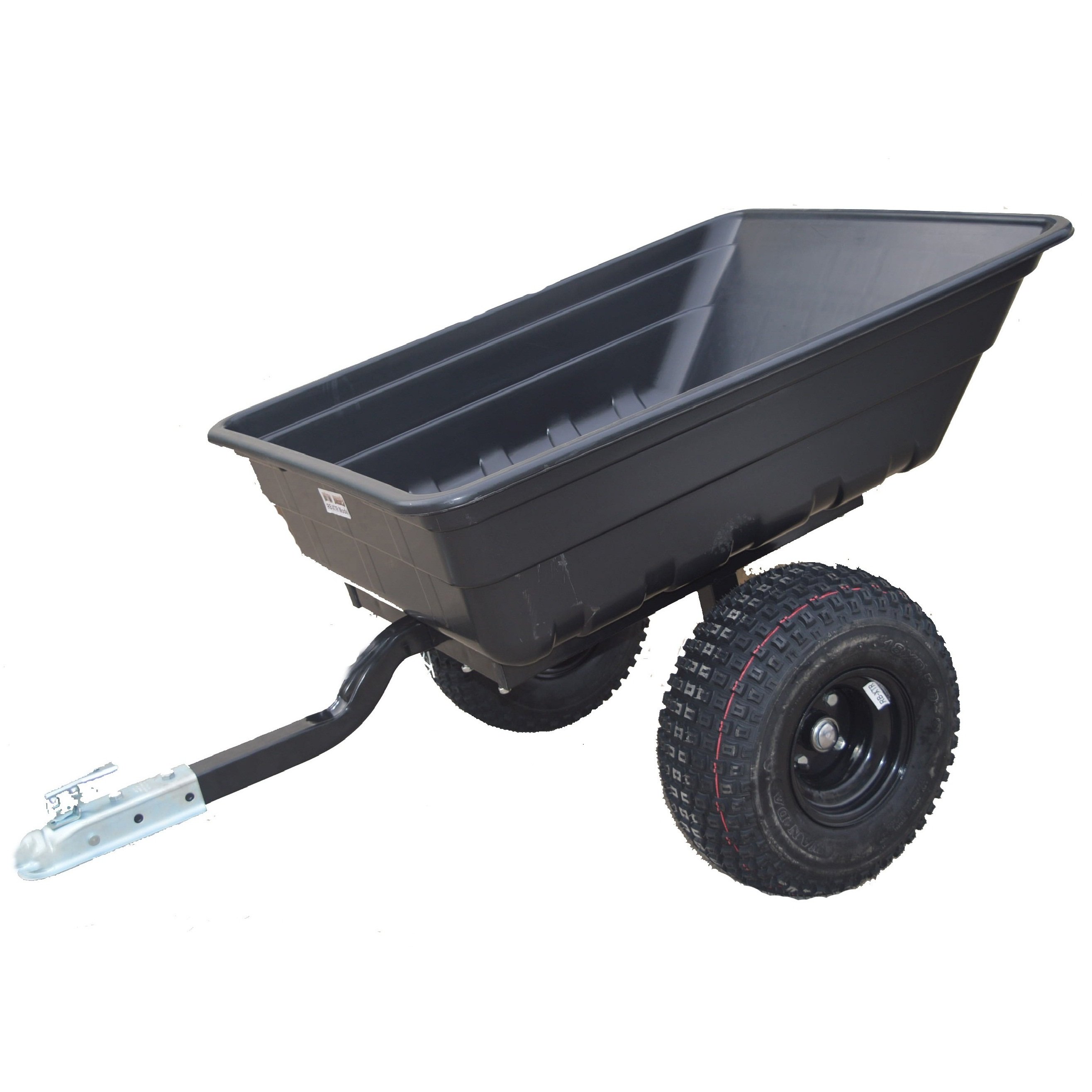Atv dumping poly garden utility trailer