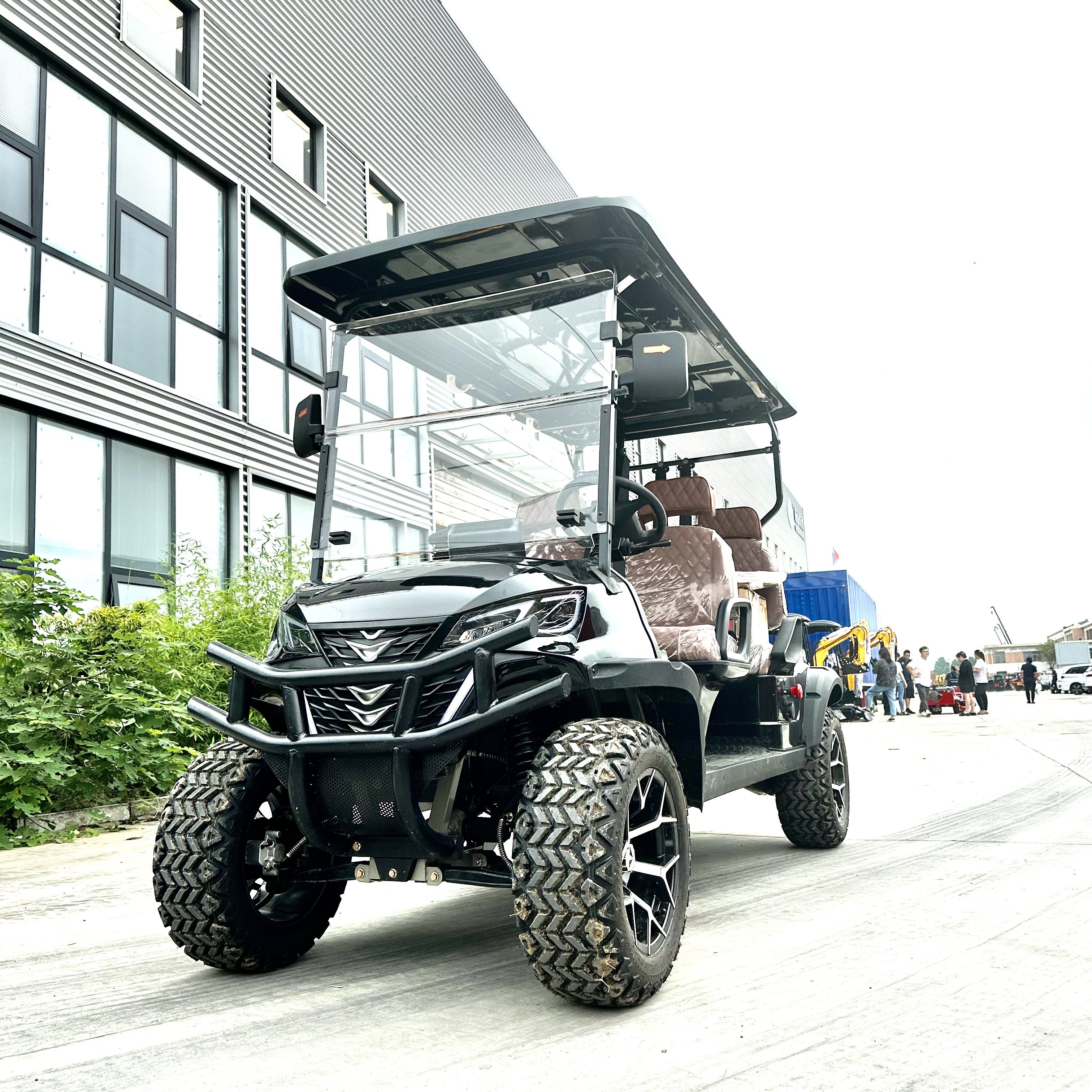 Cheap Price Off Road Street Legal Gas Golf Cart Buggy 4 Seater Golf Trolleys Atvs