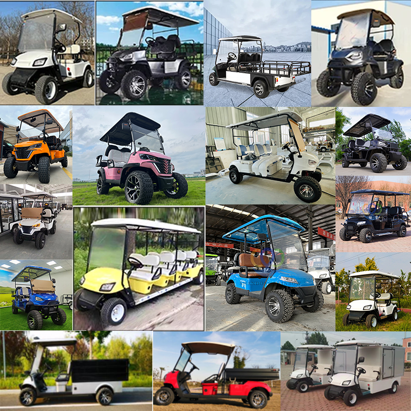 2023 New Energy 6 Seater Customized 7.5kw Ac Motor Lithium Ion Battery 30mph Lifted Off Road Electric Golf Carts