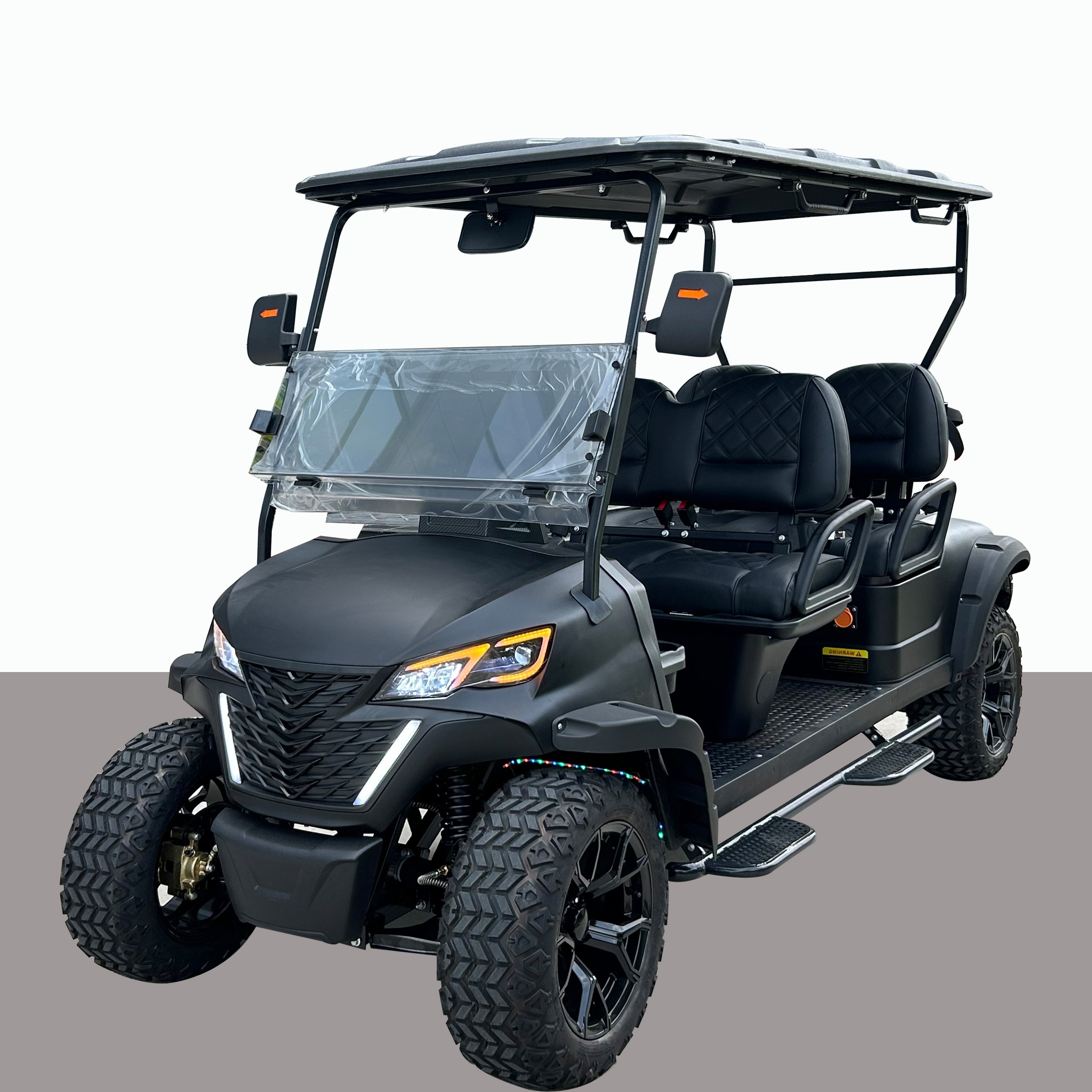 2024 Luxury Golf Cart With Folded Back Seat Chinese Lifted 6 Seat Golf Cart