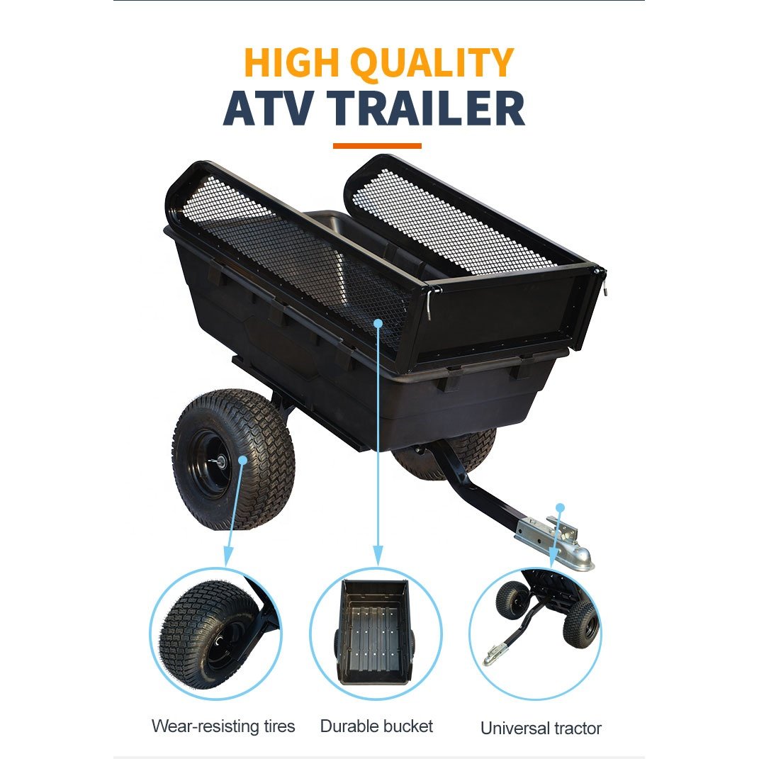 680kg Outdoor Multifunctional Garden Avt Trailer Truck Tow-Behind Goods Transportation Heavy Duty Atv Wagon With Wheels