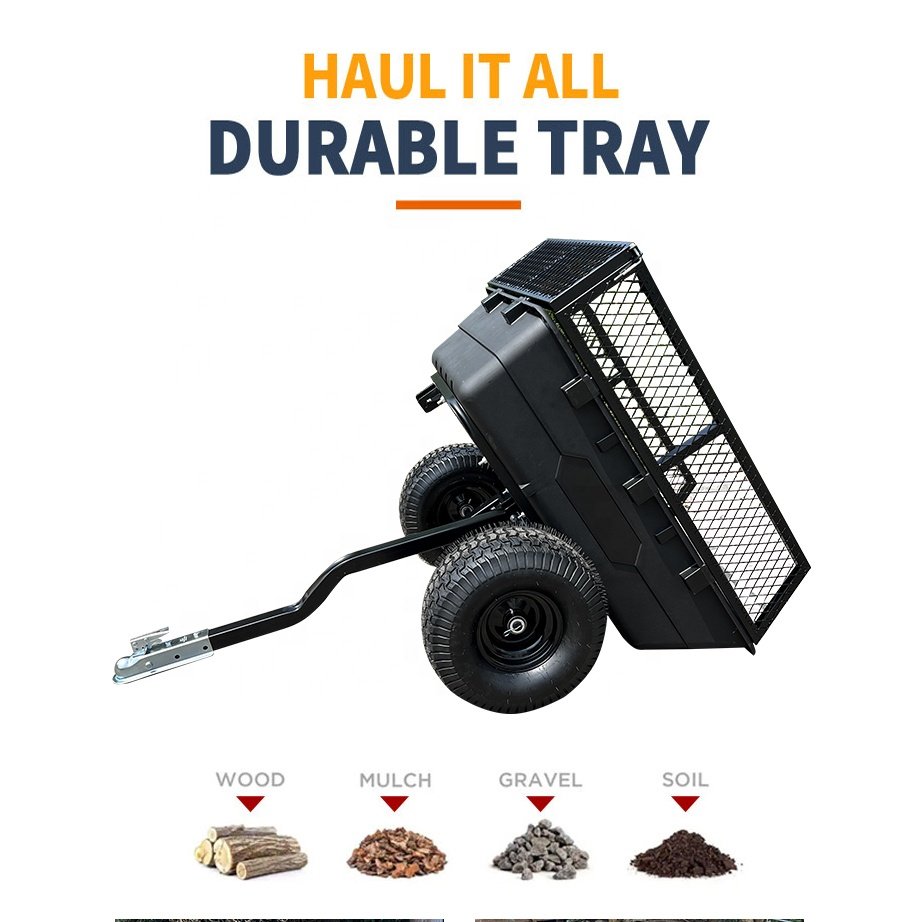 680kg Outdoor Multifunctional Garden Avt Trailer Truck Tow-Behind Goods Transportation Heavy Duty Atv Wagon With Wheels