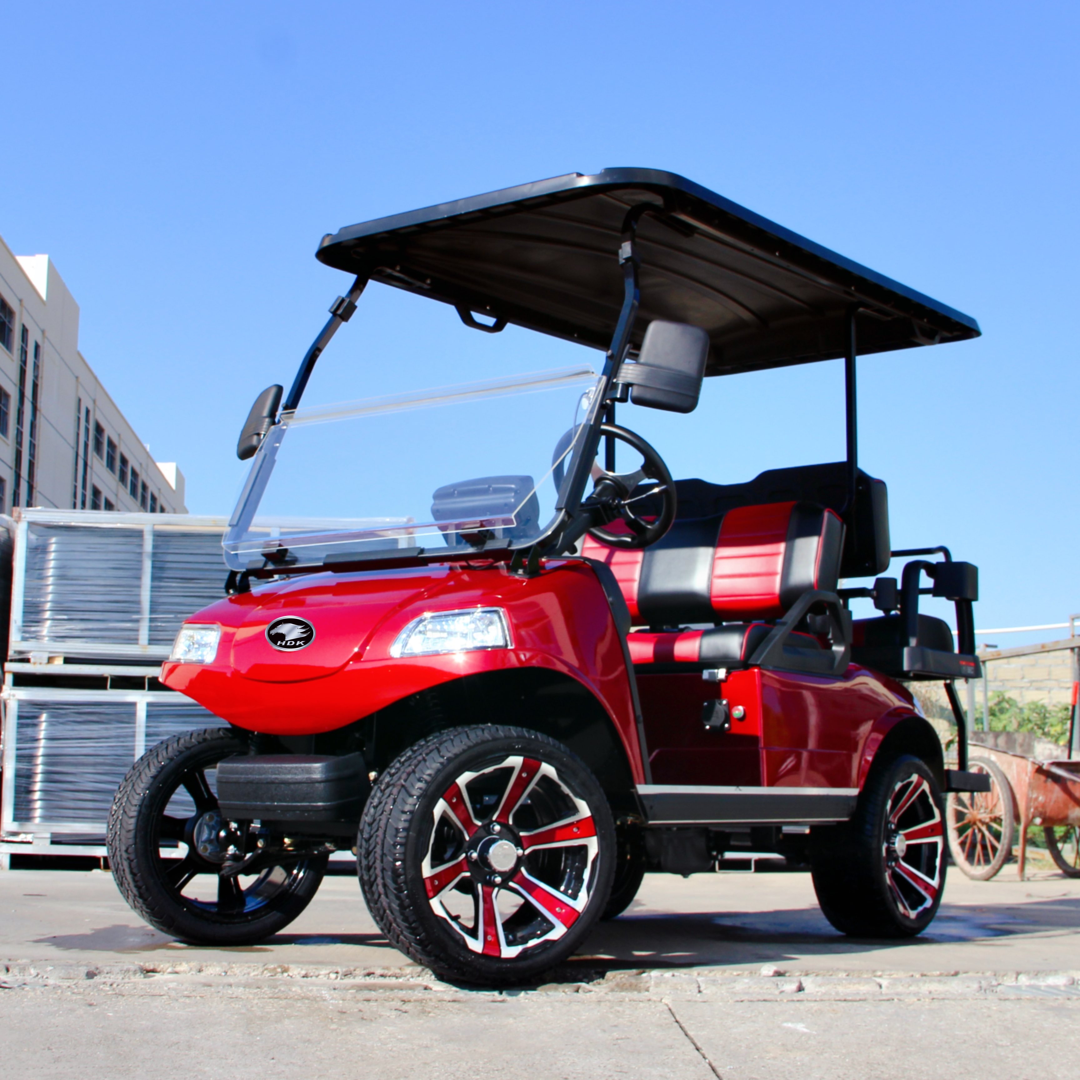 electric golf trolley with remote 4 Seats New Electric 48V EEC ISO Off-road 4 Seater Ce Electric Golf Cart CE Kart Car Price