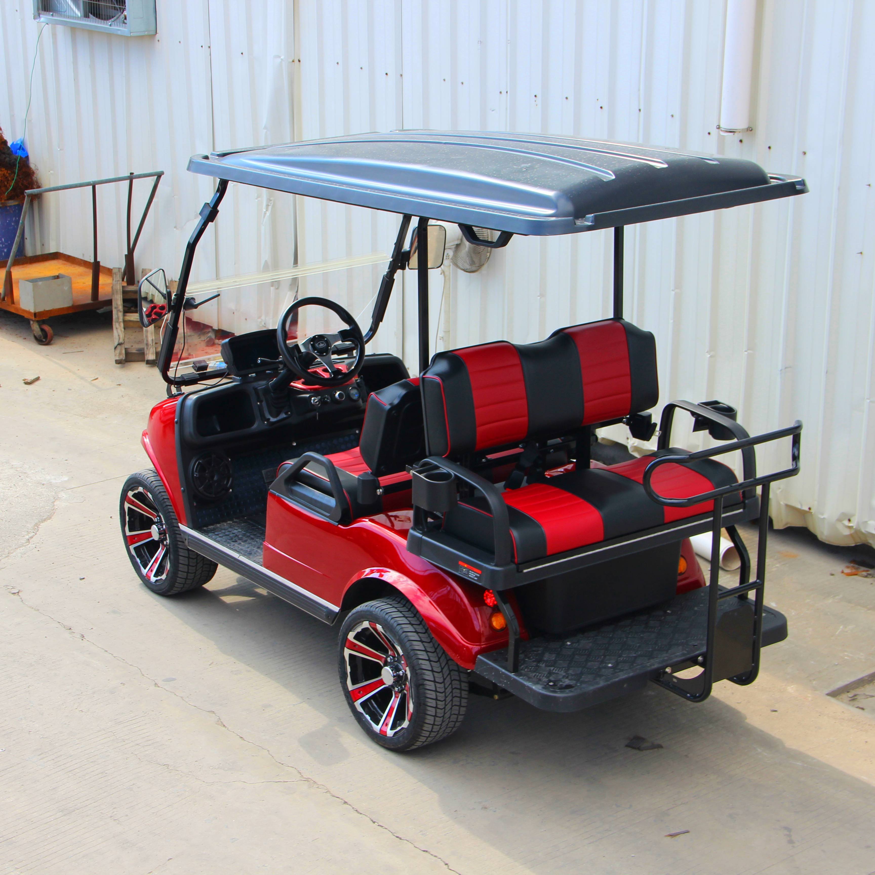 electric golf trolley with remote 4 Seats New Electric 48V EEC ISO Off-road 4 Seater Ce Electric Golf Cart CE Kart Car Price