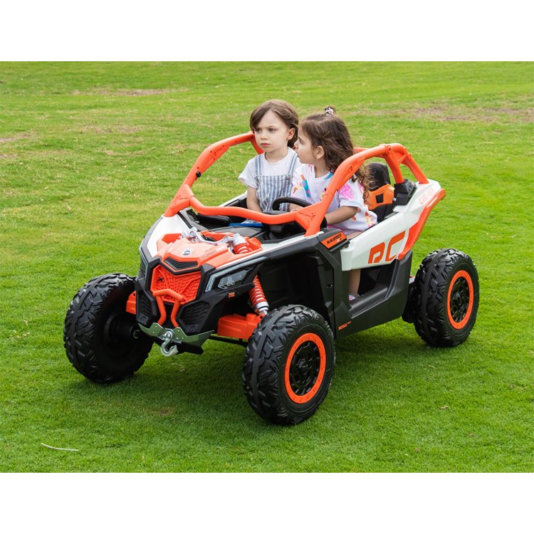 Rechargeable Licensed 12v 4 Motors Baby 2 Seat Ride On Car Boys Kids UTV ATV 24 Volt Ride On Car For Kids 4x4 Kids Electric Cars