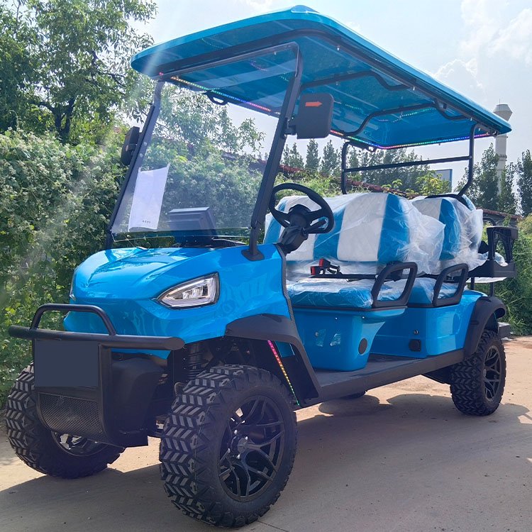 New Export Club Electric Cart 4+2 6 seater Off-road Electric Golf Course Car Hunting Car Atv Manufacturer Ce