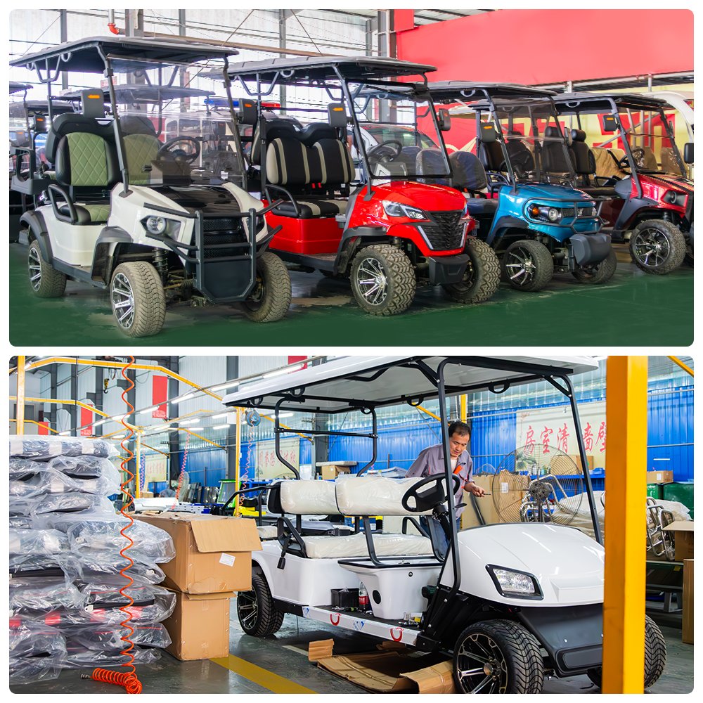 New Export Club Electric Cart 4+2 6 seater Off-road Electric Golf Course Car Hunting Car Atv Manufacturer Ce