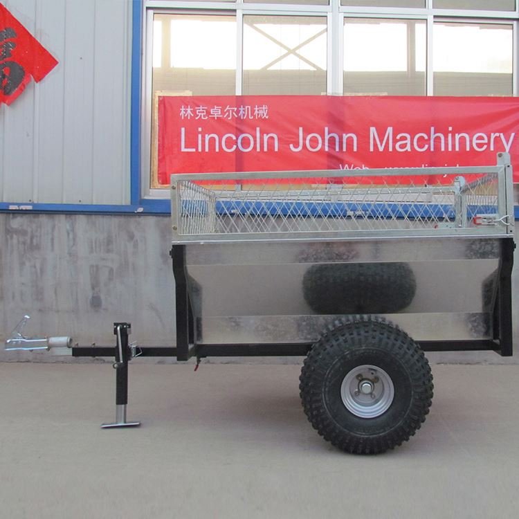 Atv Log Skidder Arch Hauler Farm Galvanized Tipping Cargo Tractor Tipping Trailer 3 Tons Garden Trailer