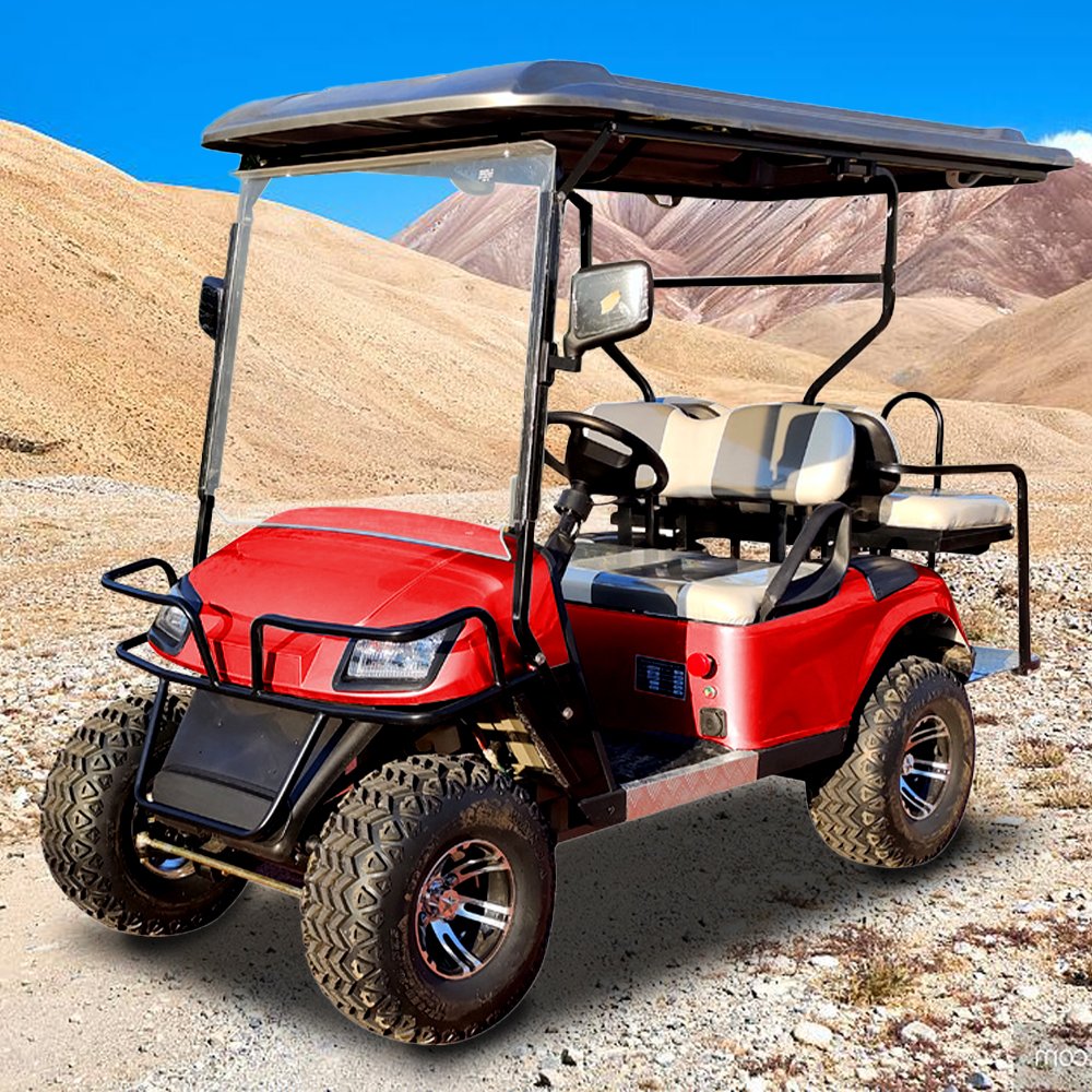 2+2 (4) Seat Competitive Price 48V 5KW Electric Lithium Golf Car Cf Moto 800cc atv 4x4 Golf Cart 6 Seater Polaris atv