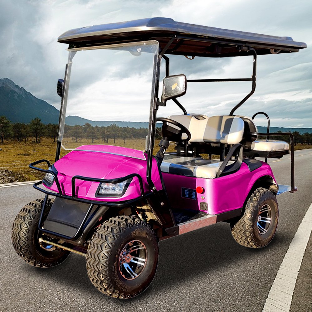 2+2 (4) Seat Competitive Price 48V 5KW Electric Lithium Golf Car Cf Moto 800cc atv 4x4 Golf Cart 6 Seater Polaris atv