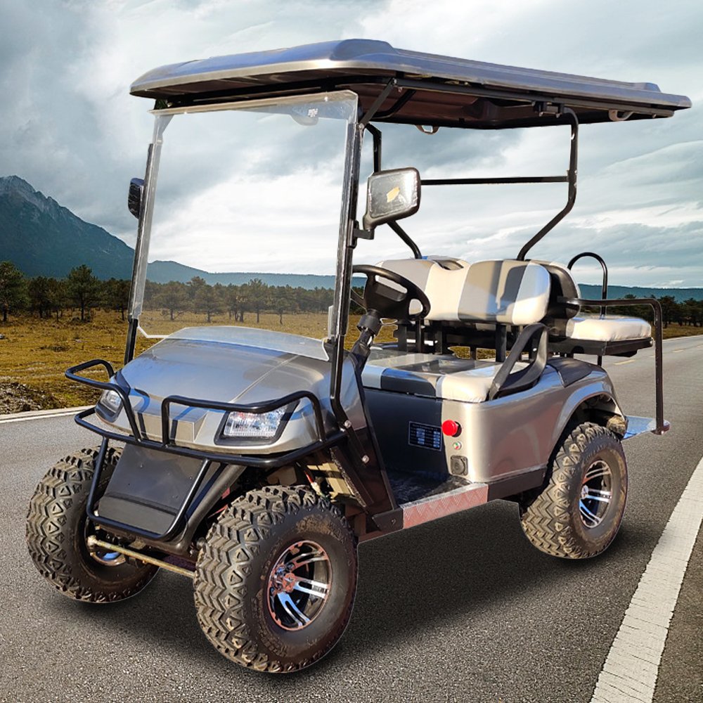 2+2 (4) Seat Competitive Price 48V 5KW Electric Lithium Golf Car Cf Moto 800cc atv 4x4 Golf Cart 6 Seater Polaris atv
