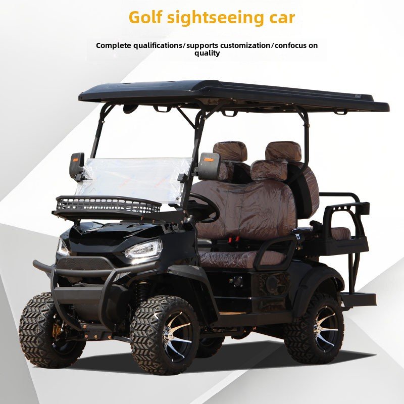 New 4-Seater Off-Road Electric ATV Golf Cart 2 Stroke Engine 48V Battery Steel Tourism Patrol Vehicle EEC Certified Export-Ready