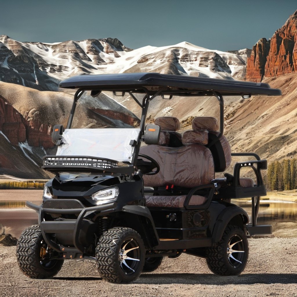 New 4-Seater Off-Road Electric ATV Golf Cart 2 Stroke Engine 48V Battery Steel Tourism Patrol Vehicle EEC Certified Export-Ready