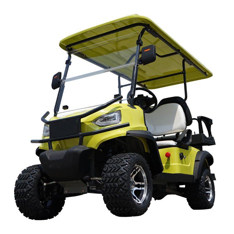 4 Wheel Electric Golf Cart Lithium Battery Comfortable Golf Cart 4+2 6 Seater Sightseeing Car