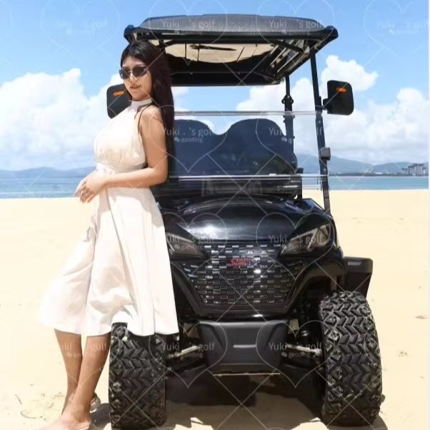New 36V/48V/72V Mini Electric Golf Cart Powerful Lithium 5KW 4 Seat Sightseeing Bus Cart Street Legal 2X2 Hunting ATV Club Car