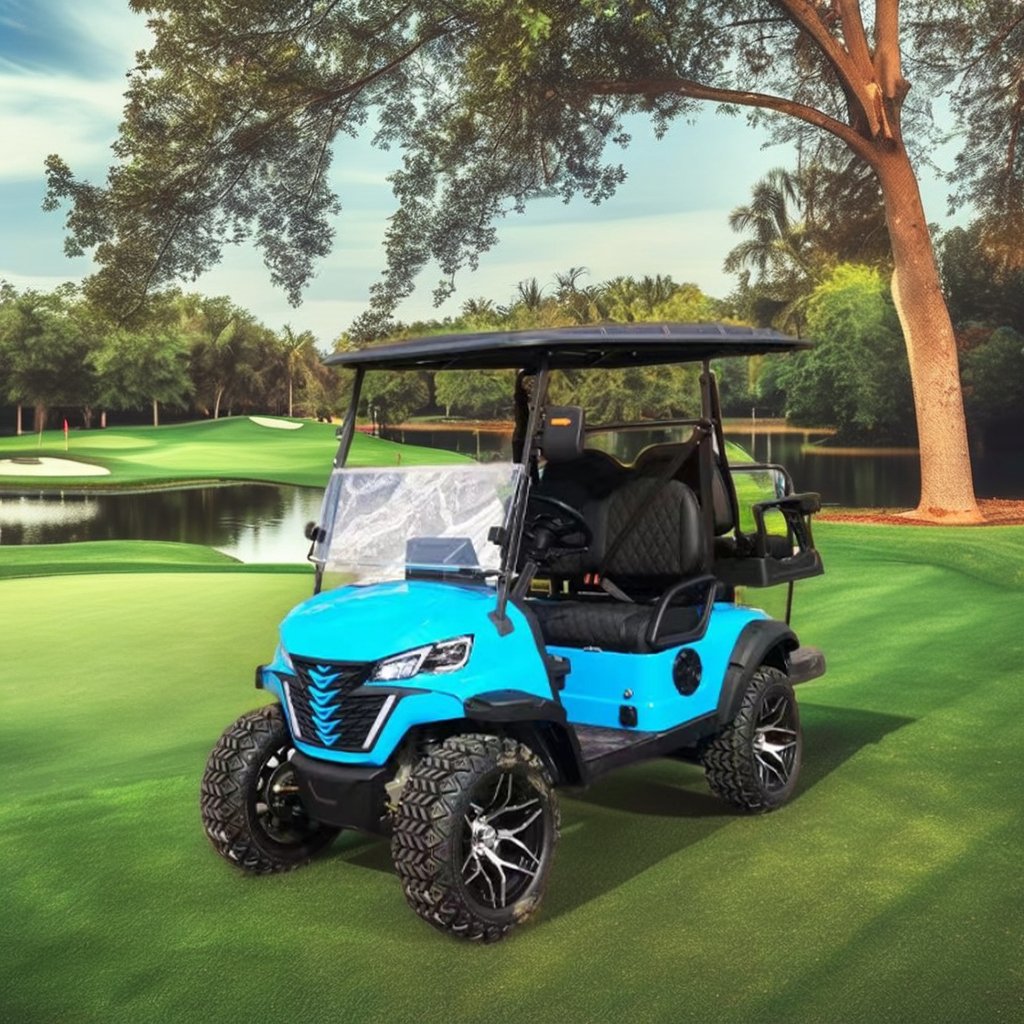 2024 new type 6 seats electric off road golf carts 48 V/60 V 115 AH lithium battery support customization DOT ATV