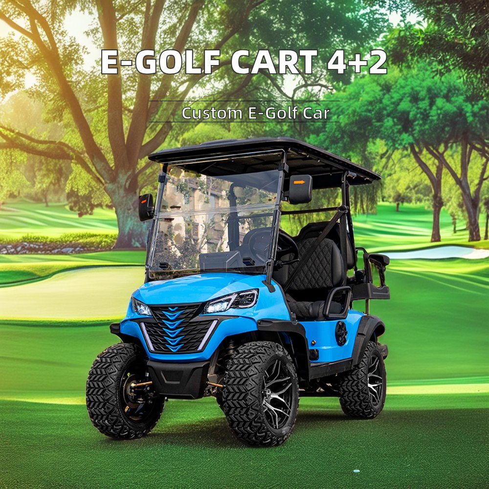 2024 new type 6 seats electric off road golf carts 48 V/60 V 115 AH lithium battery support customization DOT ATV
