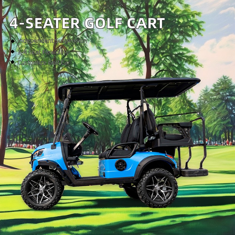 2024 new type 6 seats electric off road golf carts 48 V/60 V 115 AH lithium battery support customization DOT ATV