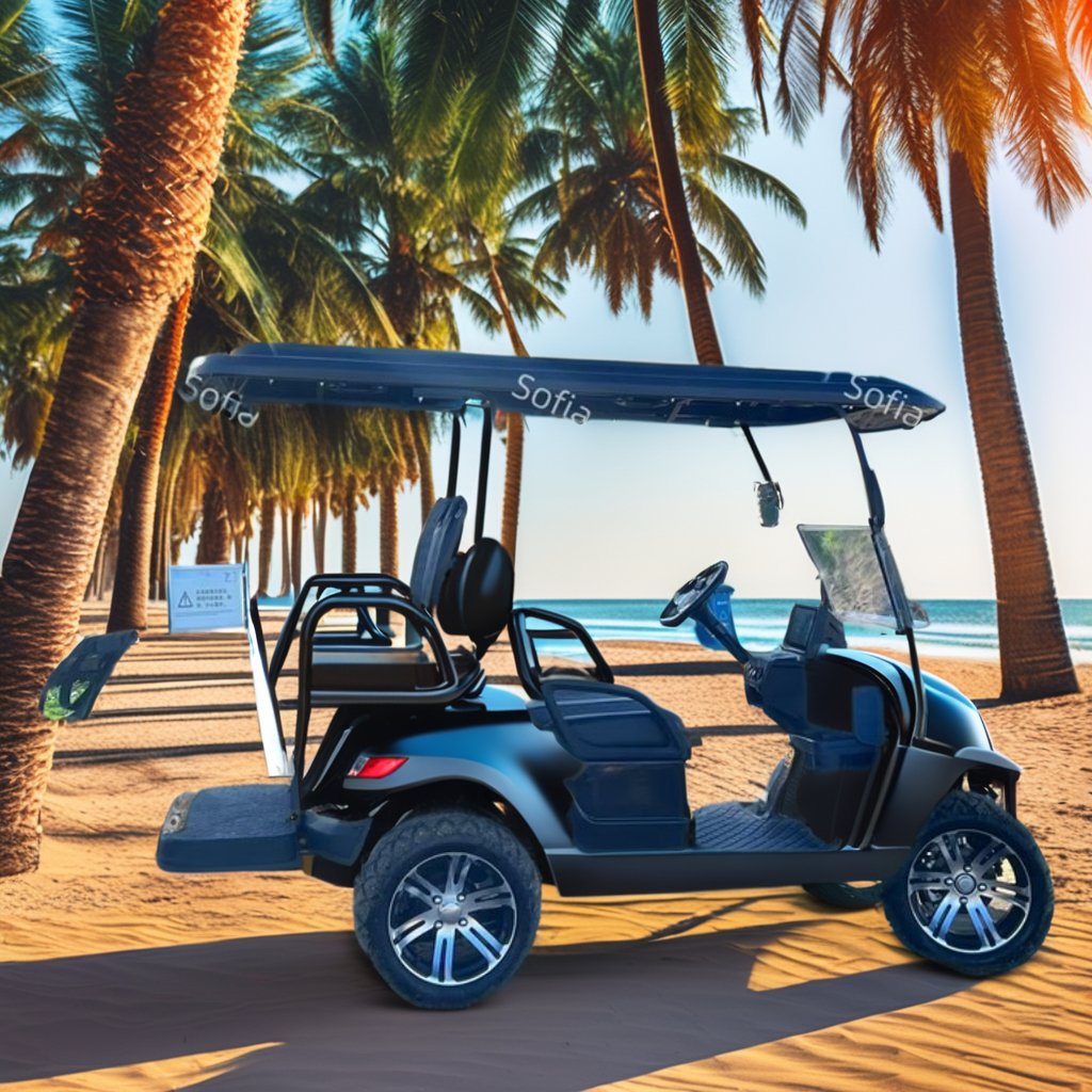 Wholesale 4 wheel 2024 NEW Electric Golf Cart Buggy with Fat Tire 5kW-7.5kW Motor 4 seats 6 Seats 8 seats tour car