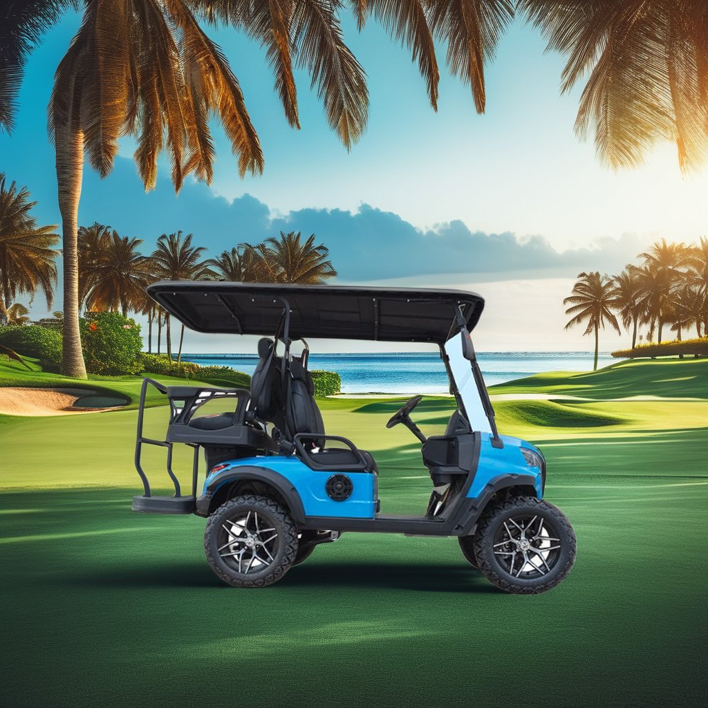 Afable Luxury 4-Seater Electric Golf Cart Low Speed 4-Wheel Drive Push Buggy Street Legal for Sale