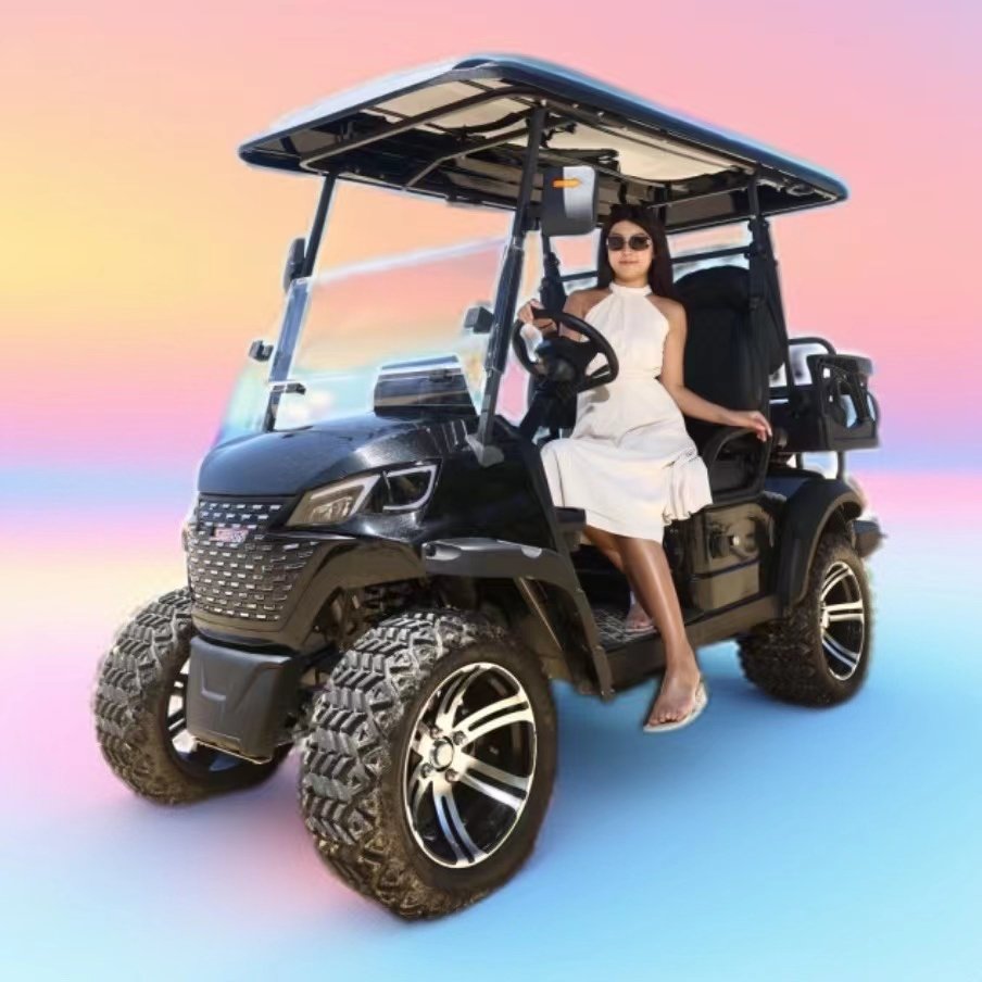 5KW 4 seats lithium battery golf club car fold windshield golf off road buggy wholesale classic golf cart on promotion