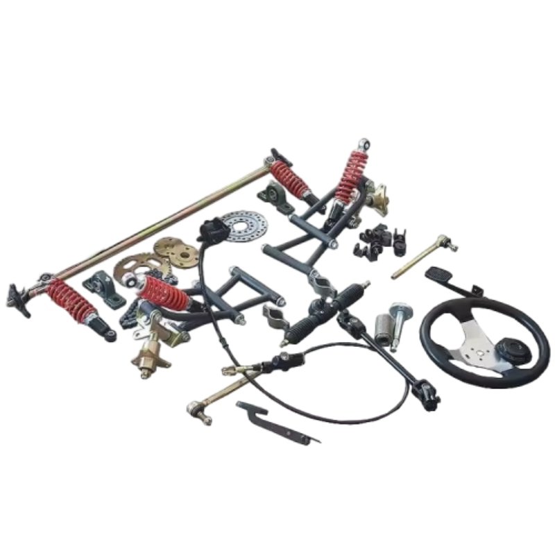 GO KART KARTING Steering Gear Rack Pinion Swingarms Tie Rod Steering Wheel Brake Pump 7" Wheels Seat ATV UTV 1M Rear Axle