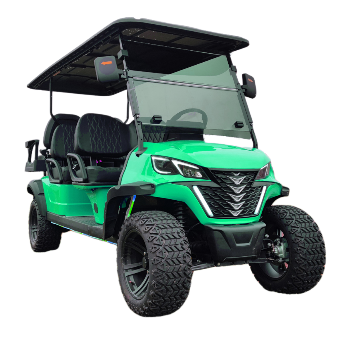 Goif Buggy 4+2 Seats New for Sales Electric Club Golf Buggy Product Good Eiectric Lifted Black Atv/utv Parts & Accessories CE