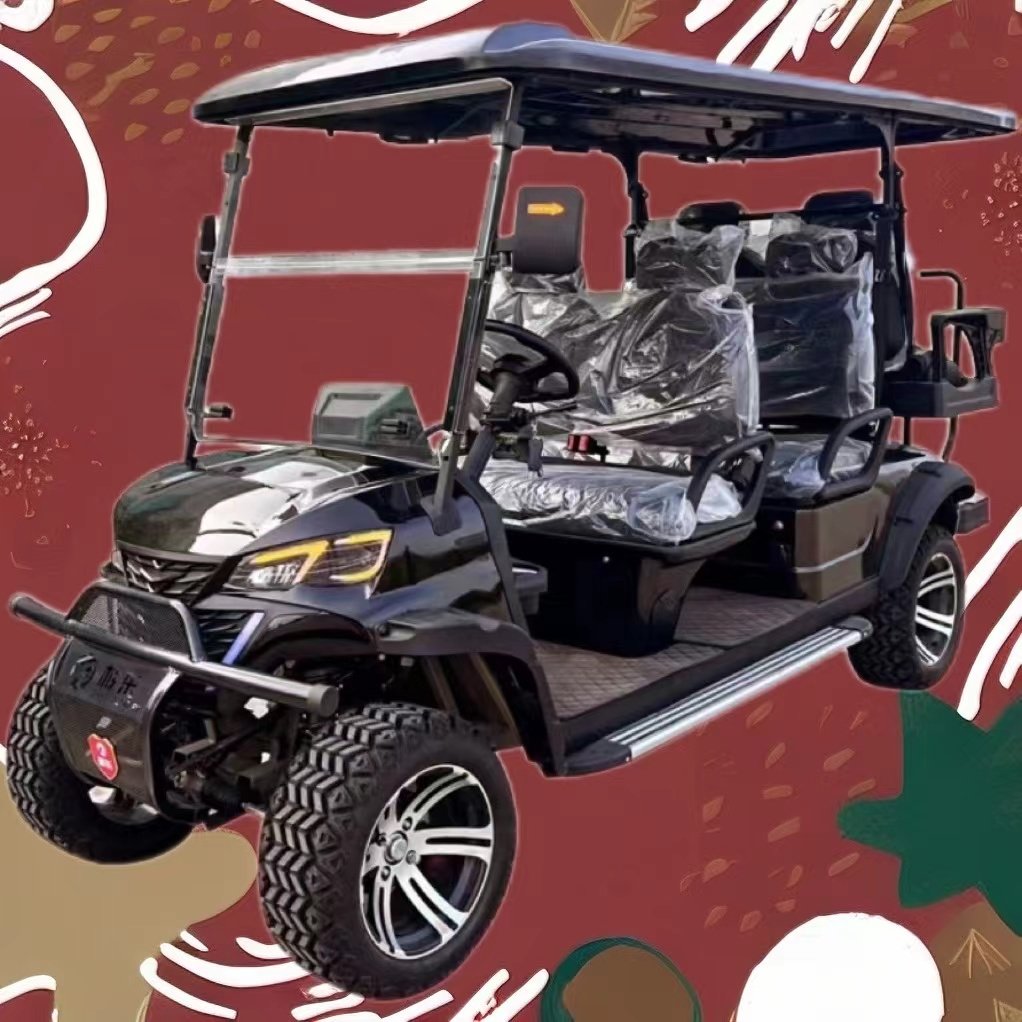 Independent suspension electric golf cart with adjustable speed 6-seater car off-road battery golf cart